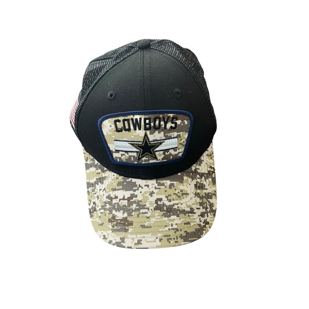 Dallas Cowboys Salute To Service Black Camo  New Era 59Forty Adjustable Hat